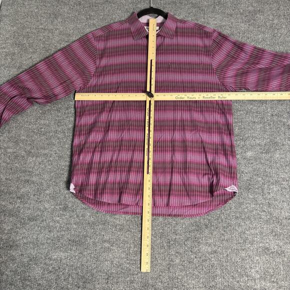 Tommy Bahama Shirt Mens Medium Silk Blend Button Up Long Sleeve Striped Casual - Picture 14 of 16